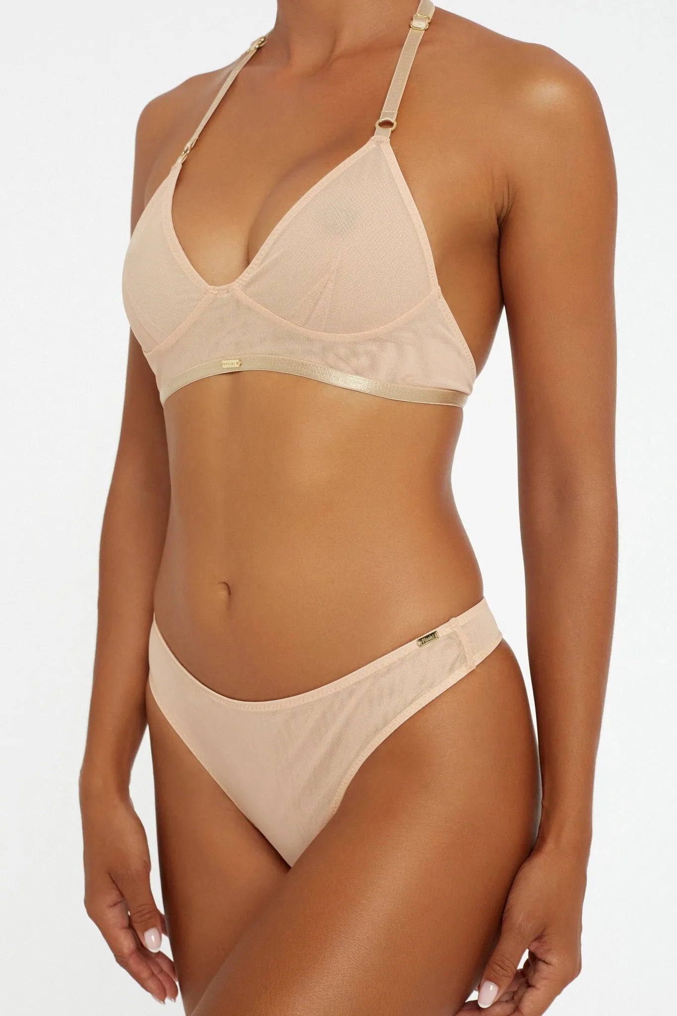 Clover Halterneck Nude Mesh sold by Sand Dollar