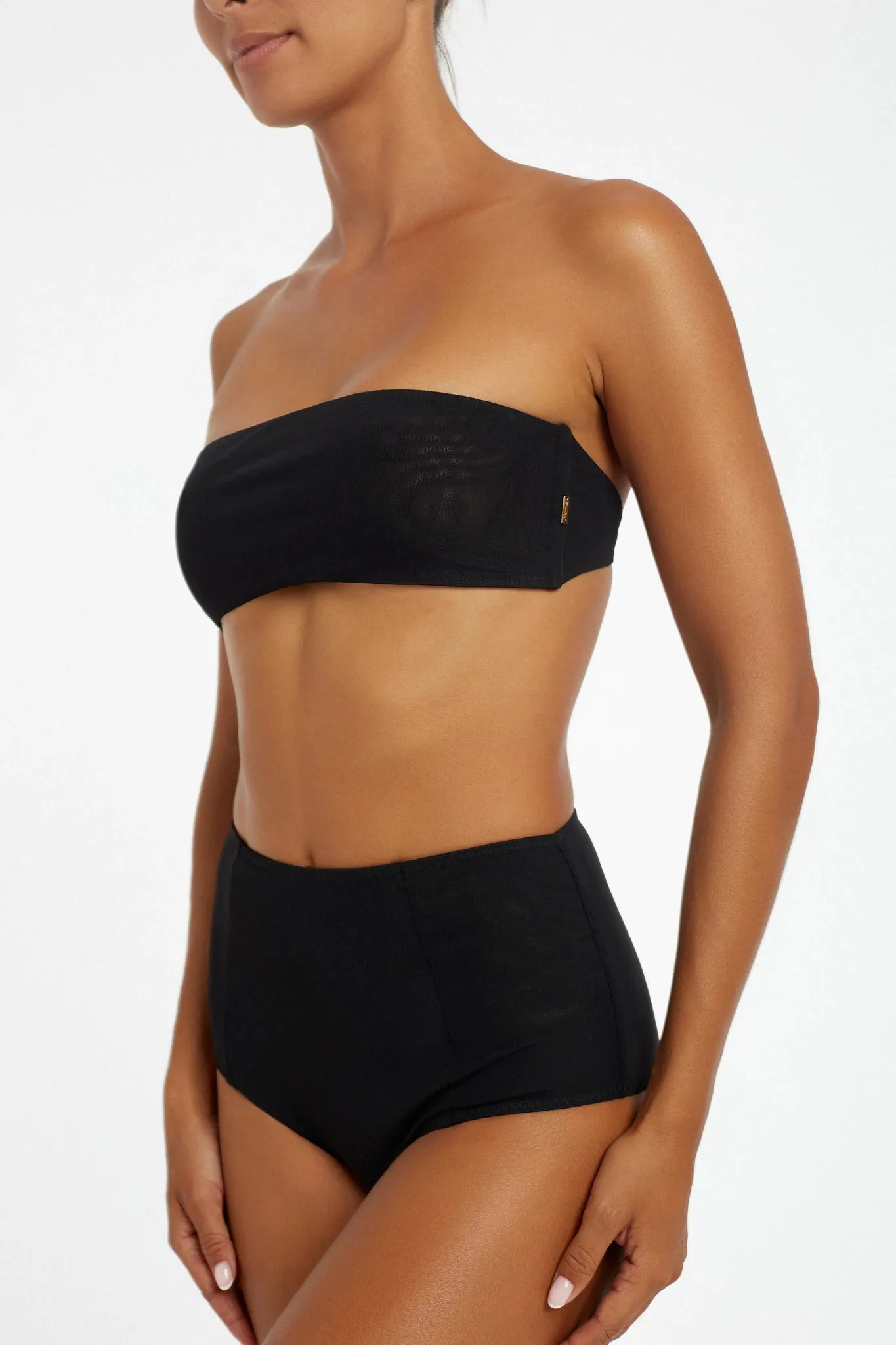 Belle Bandeau Top Black Mesh sold by Sand Dollar