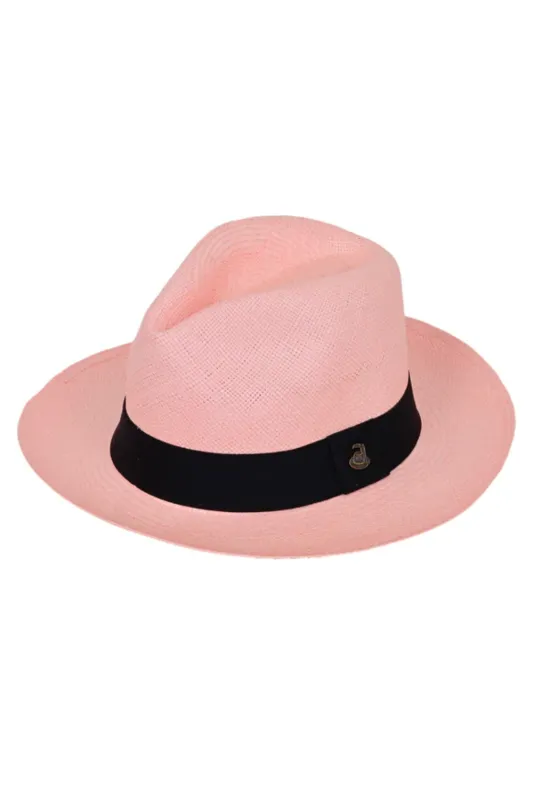 Panama Hat Classic Pink / Black sold by Sand Dollar