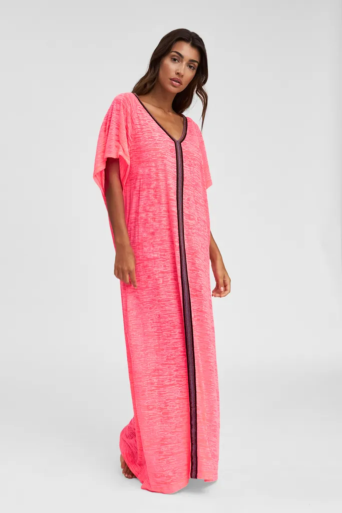 Neon Pink Swimsuit Cover Up - Inca Abaya Hot Pink sold by Sand Dollar