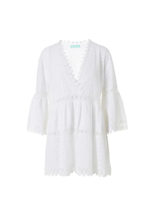 Victoria White Short Kaftan made by Melissa Odabash