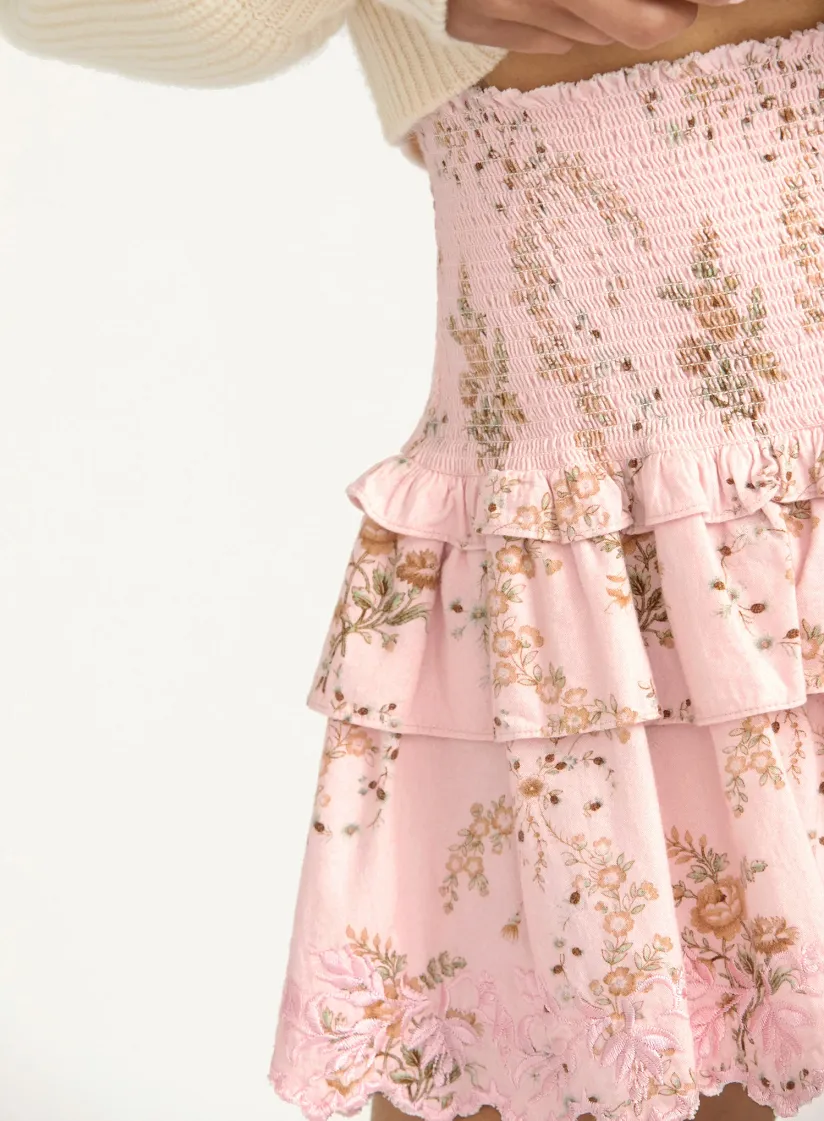 Layered Ruffle Mini Skirt in Pink sold by Sand Dollar product image thumbnail 5