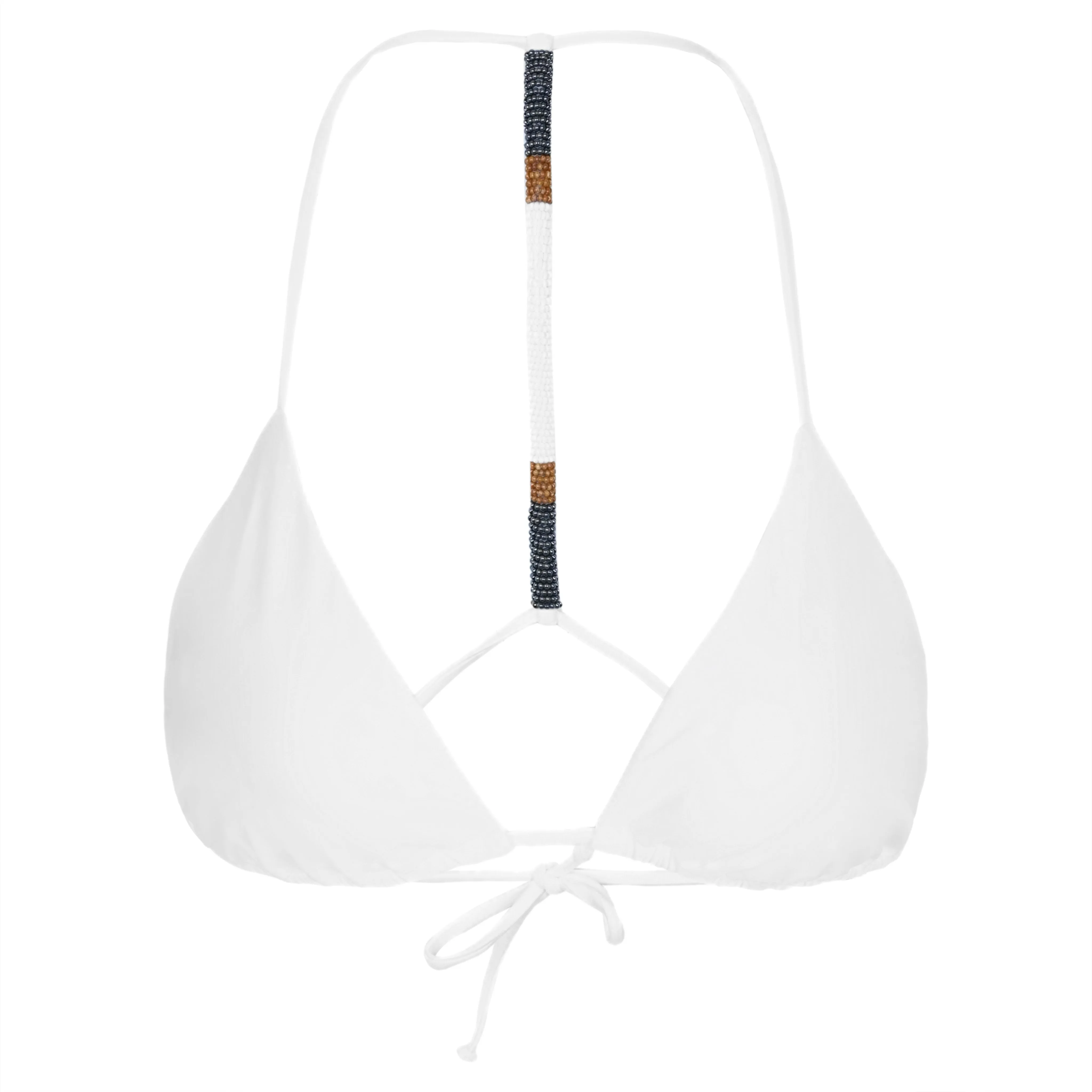 Solid Ella Triangle Top White sold by Sand Dollar