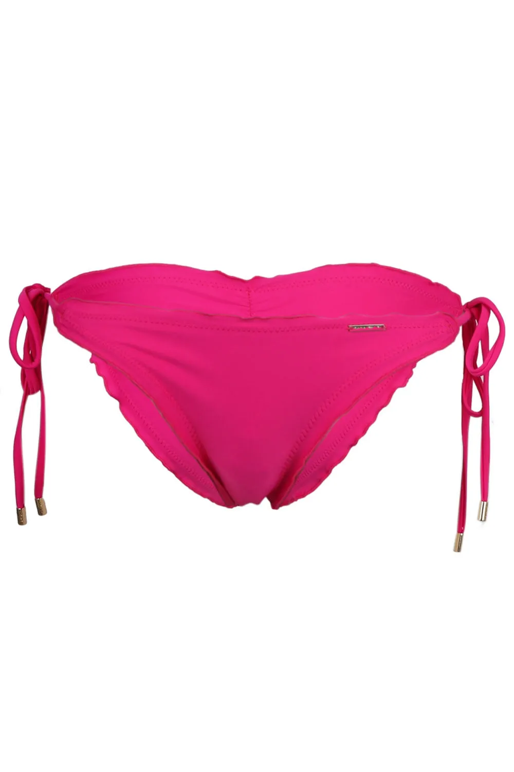 Louise Frill Tie Side Bottom Beach Party Hot Pink sold by Sand Dollar