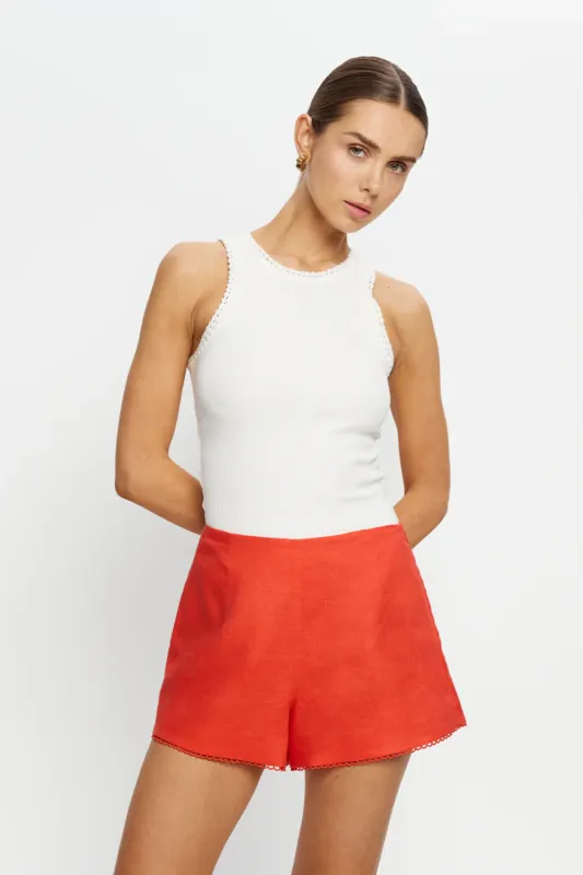 Tara Shorts Red sold by Sand Dollar