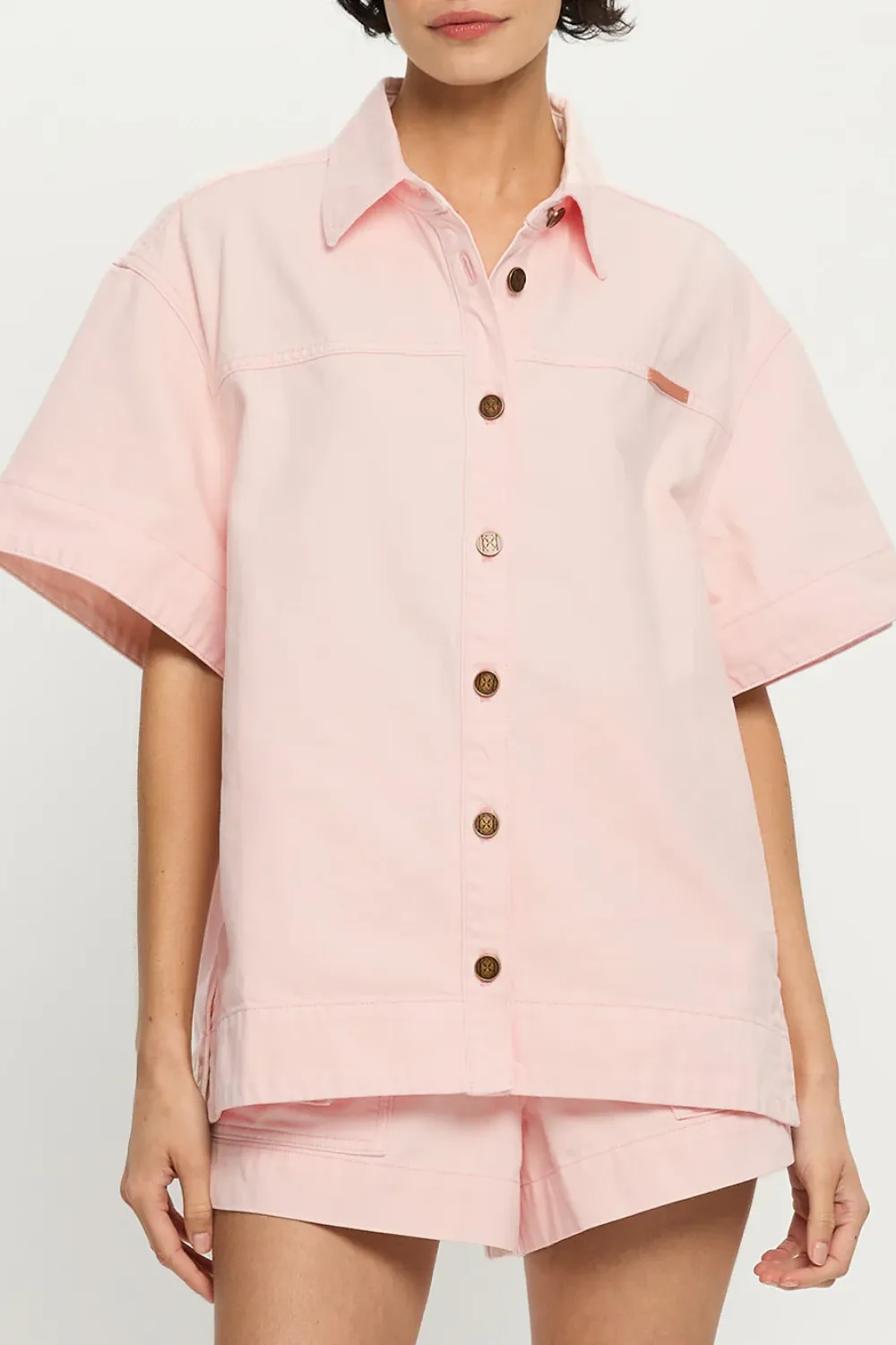 Marla Denim Shirt Soft Pink sold by Sand Dollar product image thumbnail 2