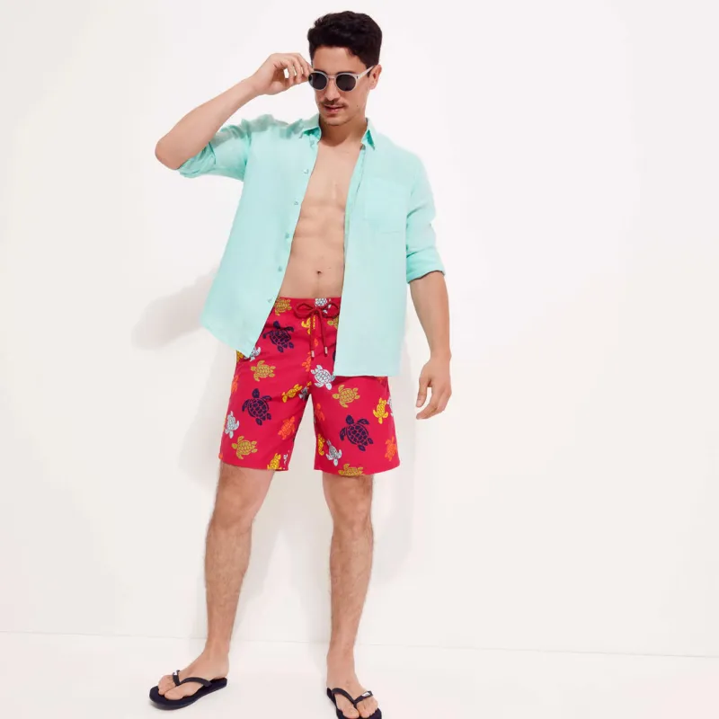 Caroubis Lagoon Linen Shirt sold by Sand Dollar