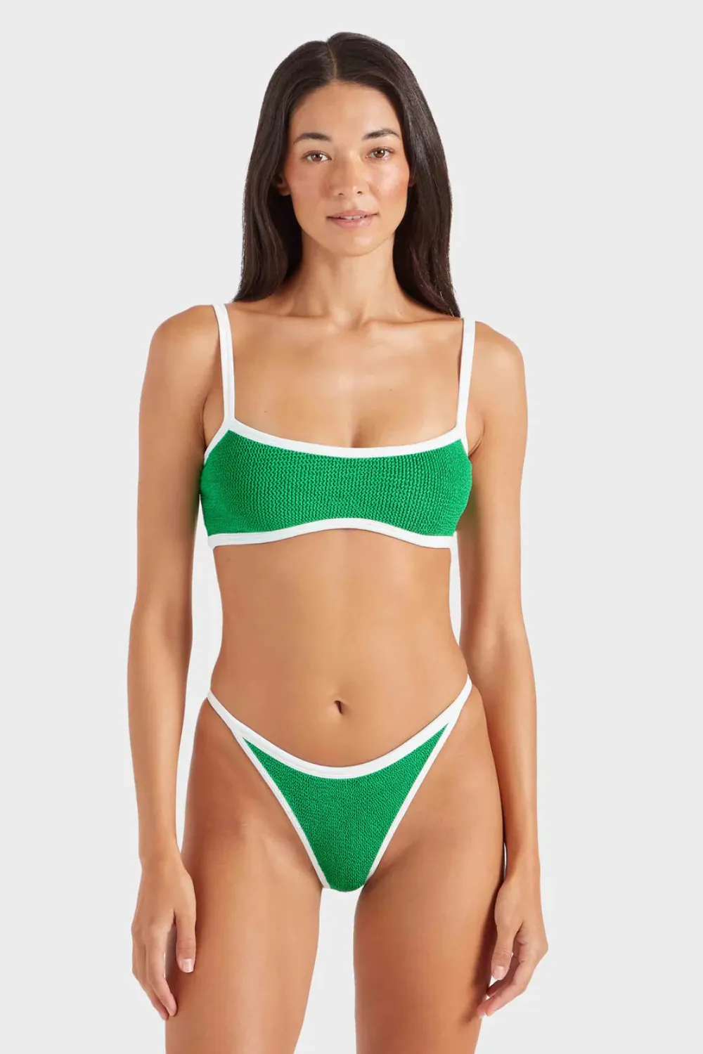 Tyler Bikini Emerald/White sold by Sand Dollar