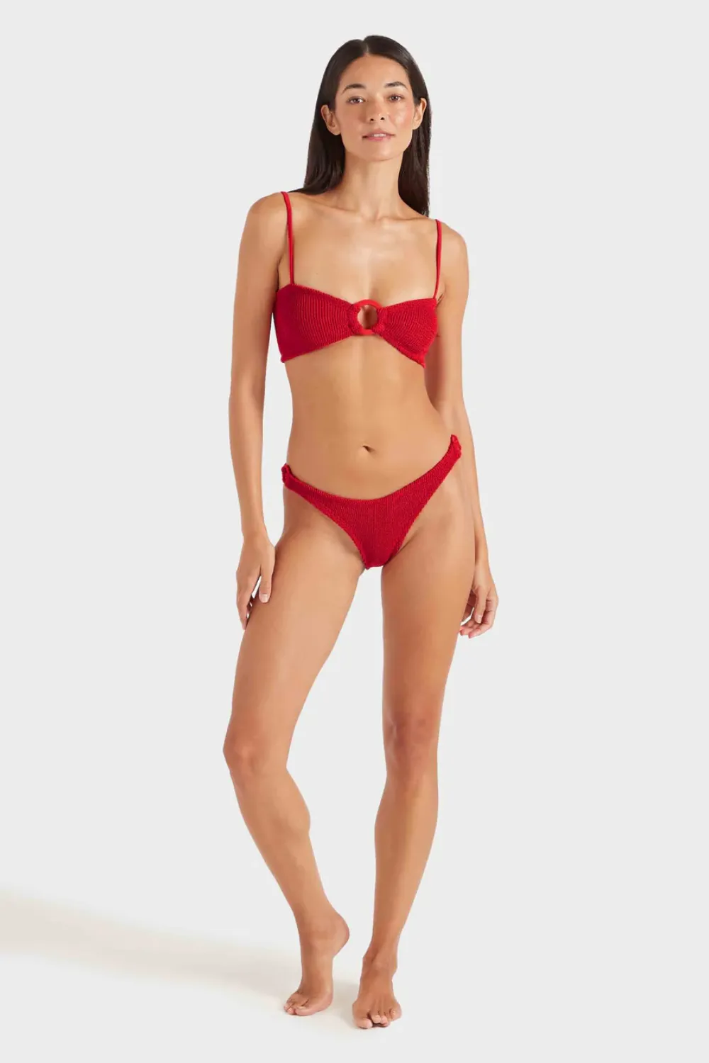 Misty Bikini With Fabric Tonal Hoops Red sold by Sand Dollar product image thumbnail 4