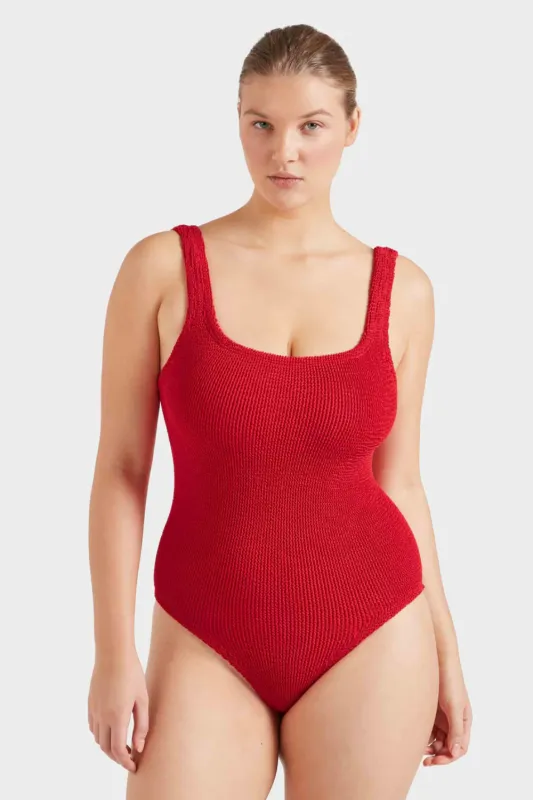 Coverage Square Neck Swim Red sold by Sand Dollar