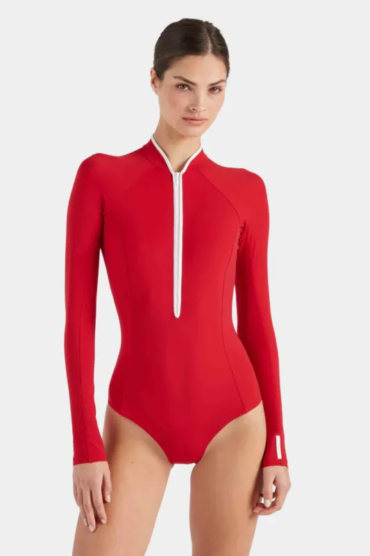 Tyra Swim Red sold by Sand Dollar