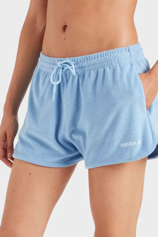 Terry Towelling Shorts Cornflower sold by Sand Dollar