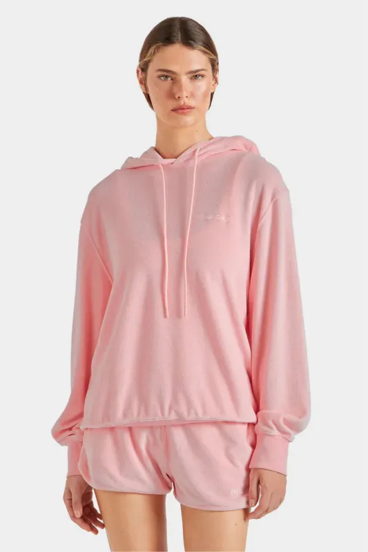 Terry Towelling Hoodie Pink sold by Sand Dollar