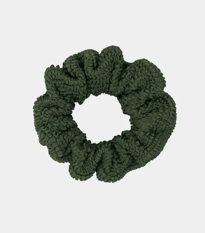 Scrunchie Metallic Khaki made by Hunza G