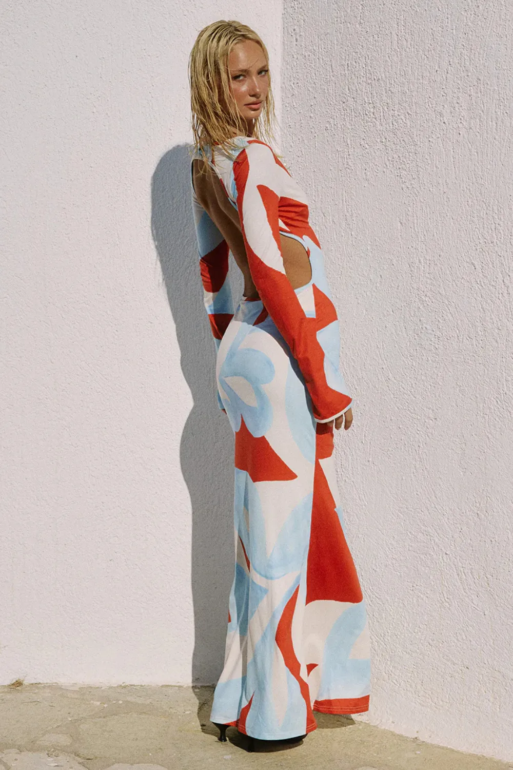 Amoree Long Sleeve Maxi Dress - Amoree Red sold by Sand Dollar product image thumbnail 4