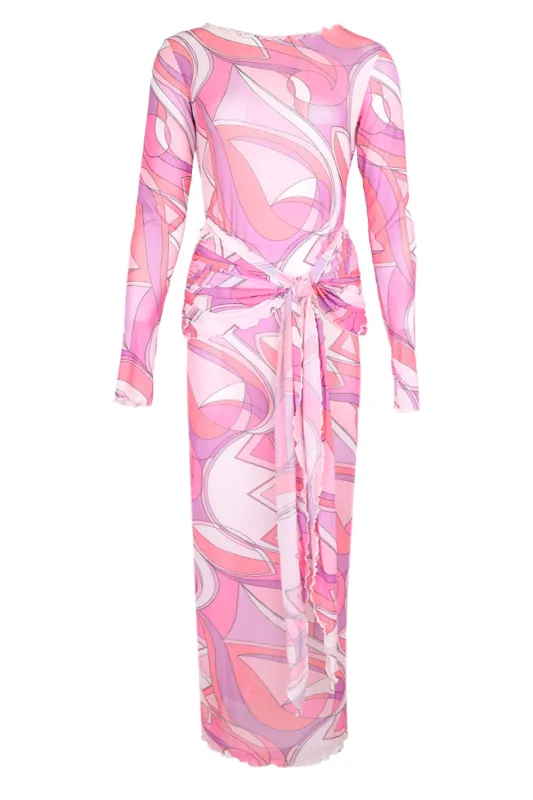 Mesh Tie Dress Pink sold by Sand Dollar