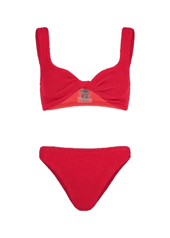 Coverage Juno Bikini Red sold by Sand Dollar