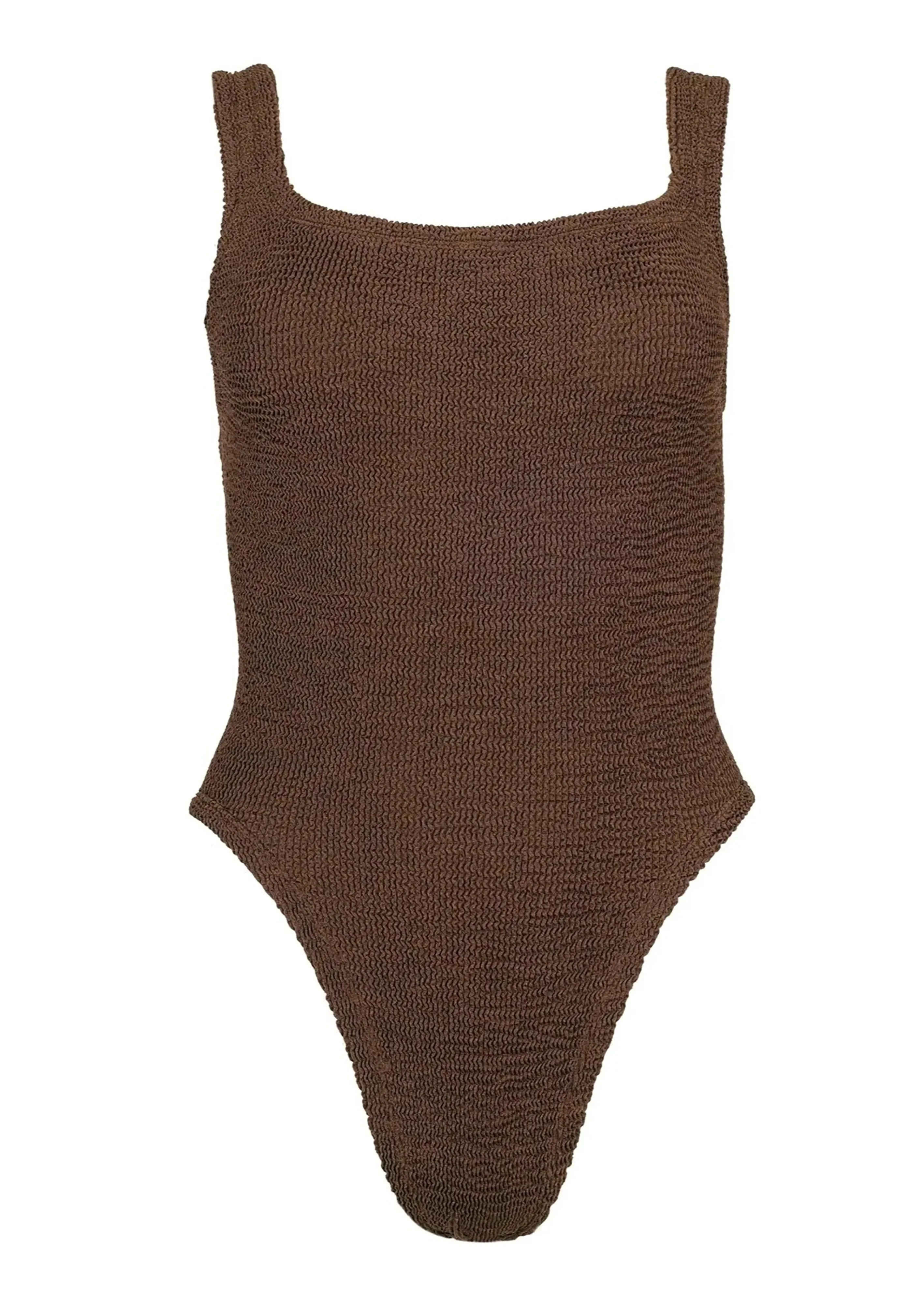 Classic Square Neck Swim Metallic Chocolate sold by Sand Dollar