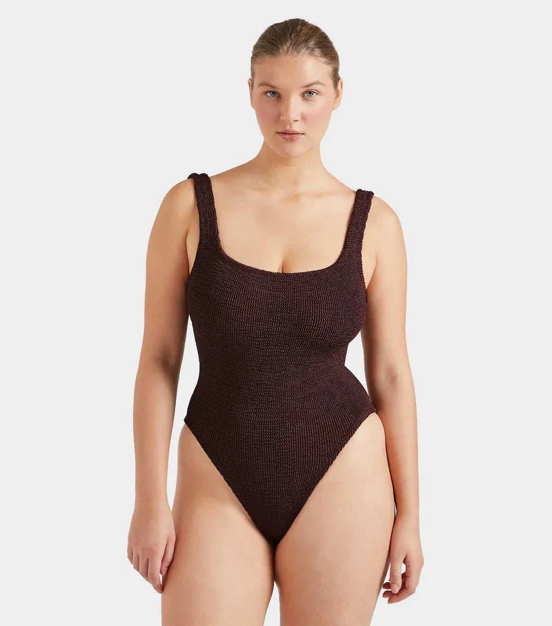 Classic Square Neck Swim Metallic Chocolate sold by Sand Dollar product image thumbnail 4