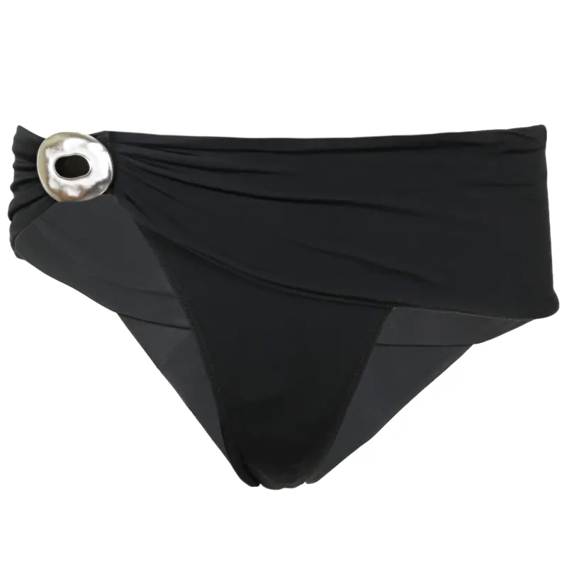 Solid Sam Bikini Bottom Full Black sold by Sand Dollar