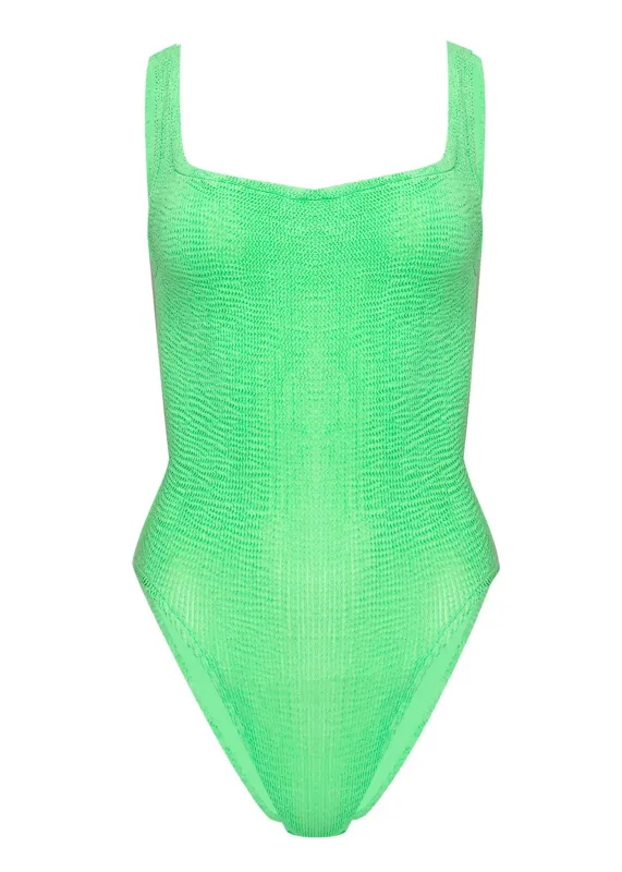 Classic Square Neck Swim Lime sold by Sand Dollar