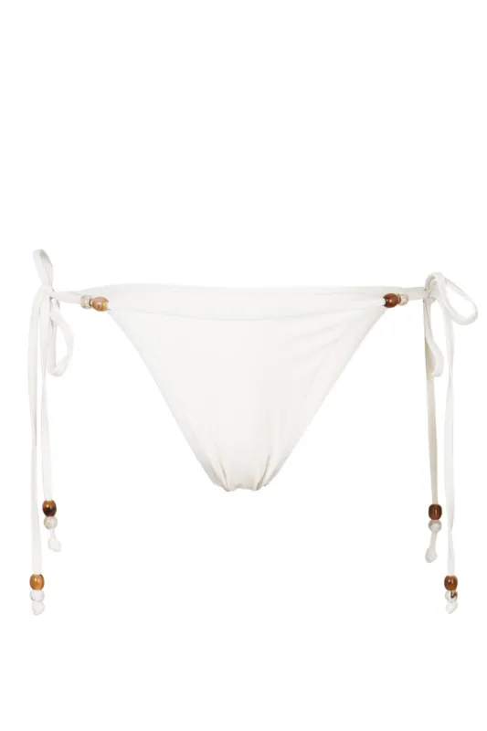 Aruba Side Tie Bikini Bottom Ivory sold by Sand Dollar