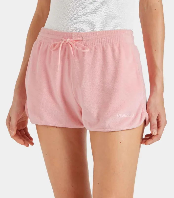 Terry Towelling Shorts Pink made by Hunza G