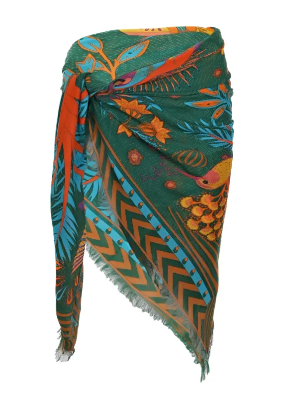 Magic India Scarf Vert made by Sand Dollar