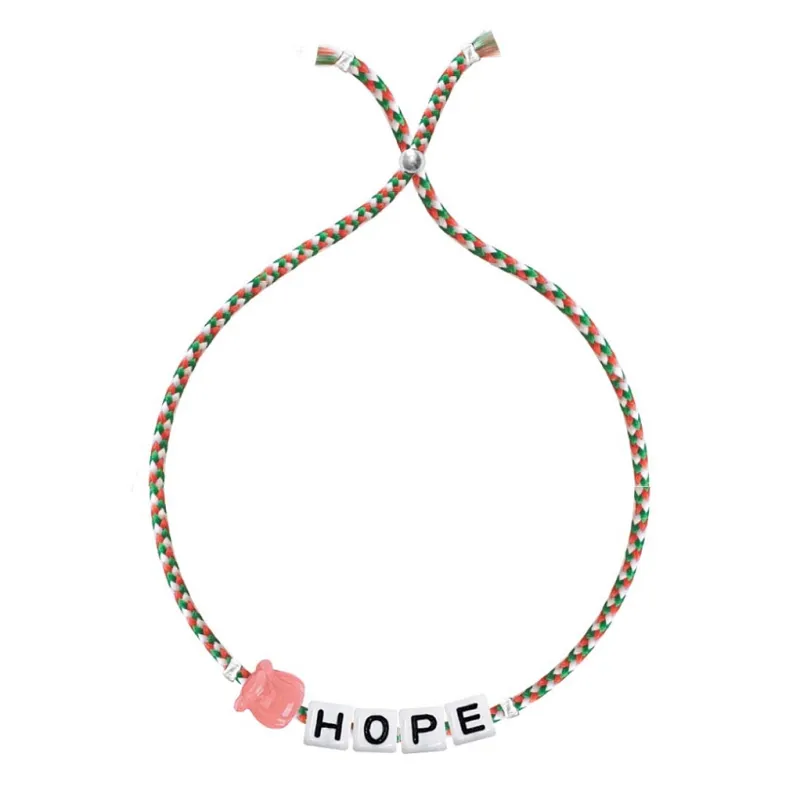 Square Letter And Charm Bracelet - Hope made by Sand Dollar