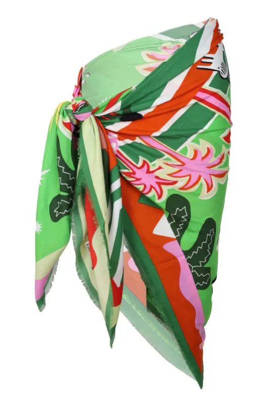 Chacha Vert Scarf made by Sand Dollar