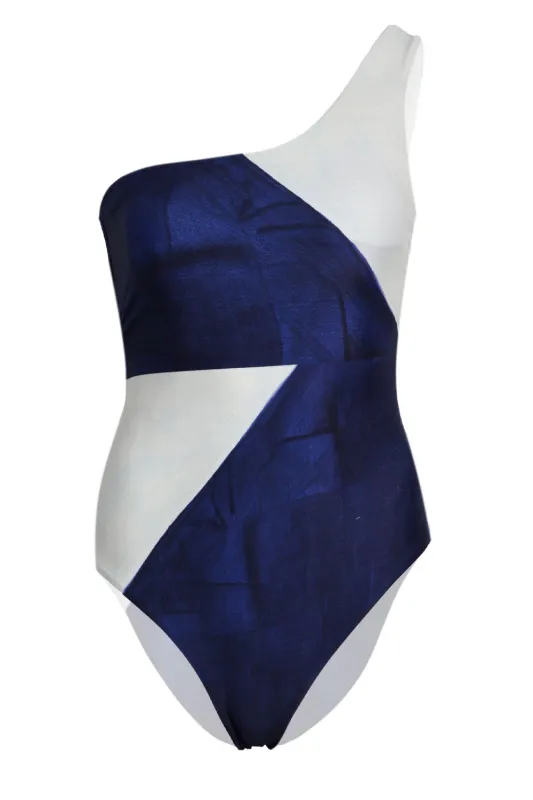 One Shoulder One Piece Abstract made by Sand Dollar