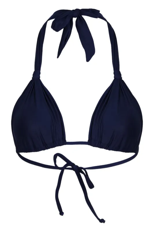 Adjustable Halter Bikini Top Tile Blue sold by Sand Dollar