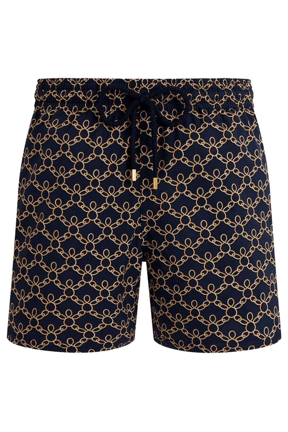 Men Stretch Short Swim Shorts Turtles Chain sold by Sand Dollar