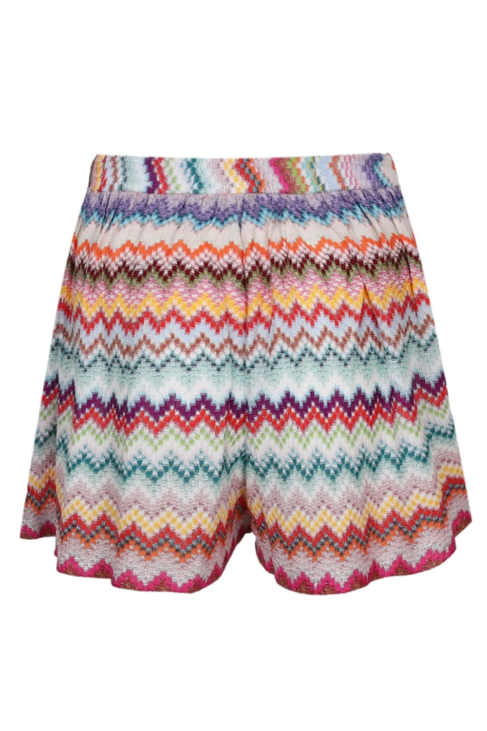 Viscose Lame Shorts with Pixelated Zigzag Motif Multicolour sold by Sand Dollar product image thumbnail 2