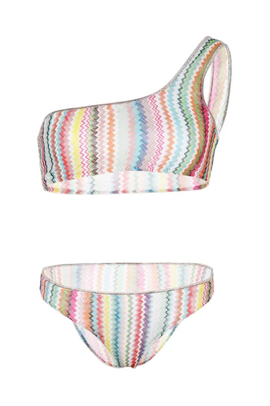 Degrade Lace One Shoulder Bikini Multicolour sold by Sand Dollar