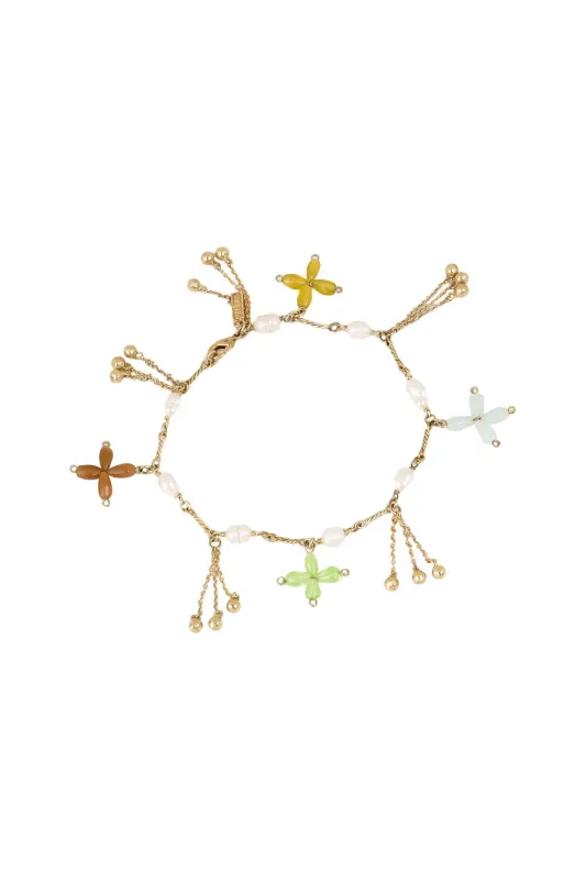 Le Jardin Bead Flower Anklet sold by Sand Dollar