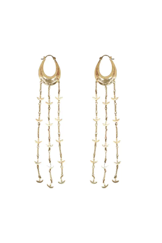 Le Jardin Long Chain Drop Earrings sold by Sand Dollar