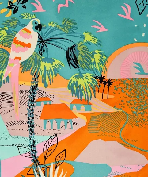 Vacanze Scarf Orange sold by Sand Dollar product image thumbnail 5