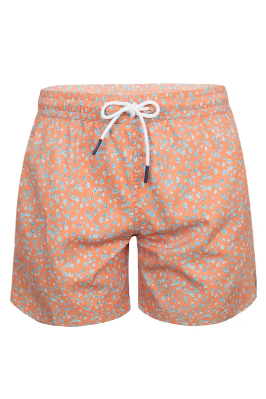Men Swim Short Orange Flowers sold by Sand Dollar