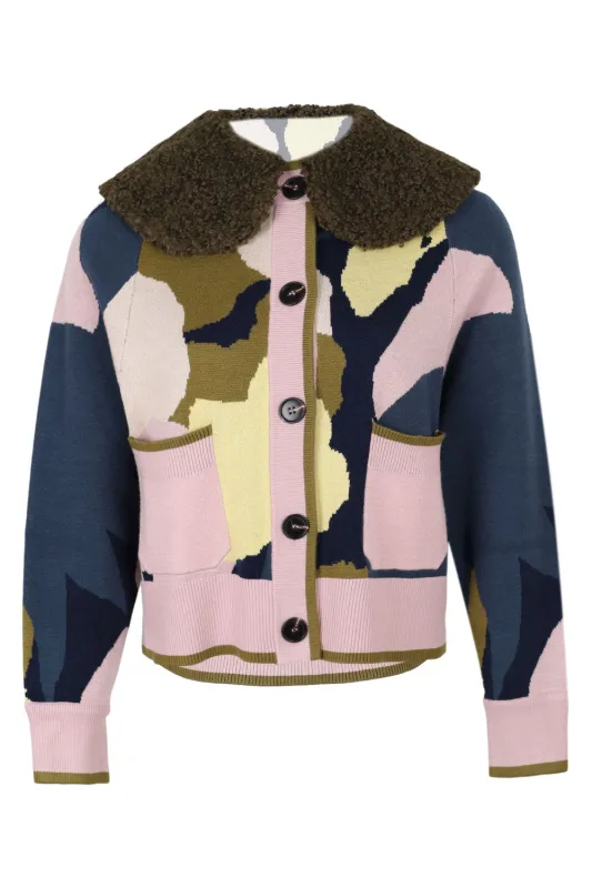 Teal Mara Abstract Cheryl Cardigan sold by Sand Dollar