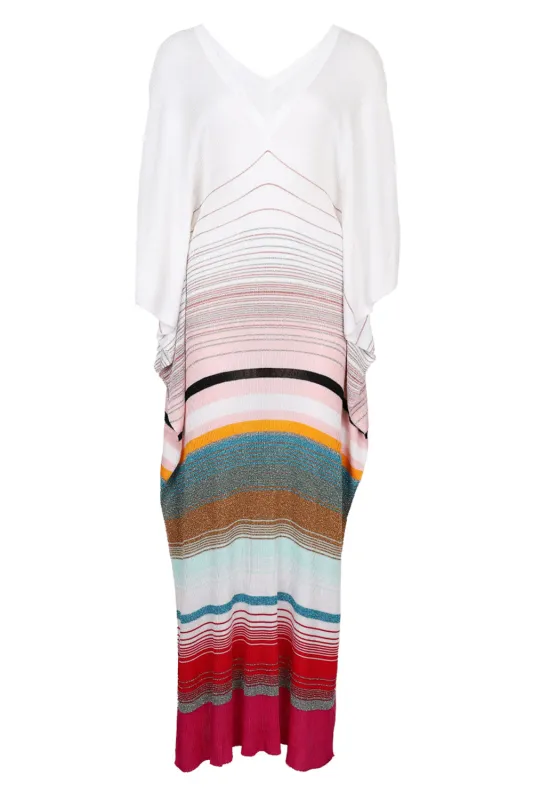 Knitted Cover Up Fuchsia White made by Missoni