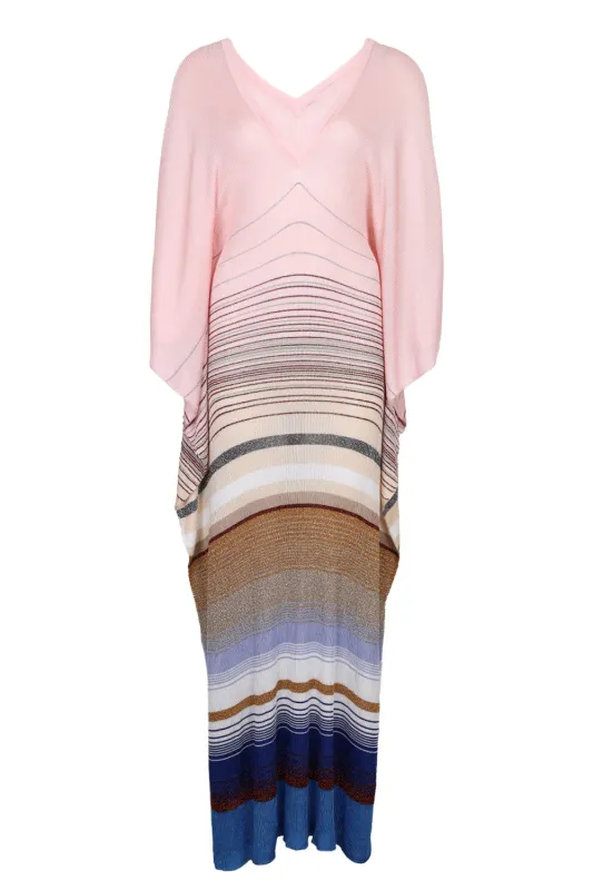 Knitted Cover Up Blue Beige made by Missoni
