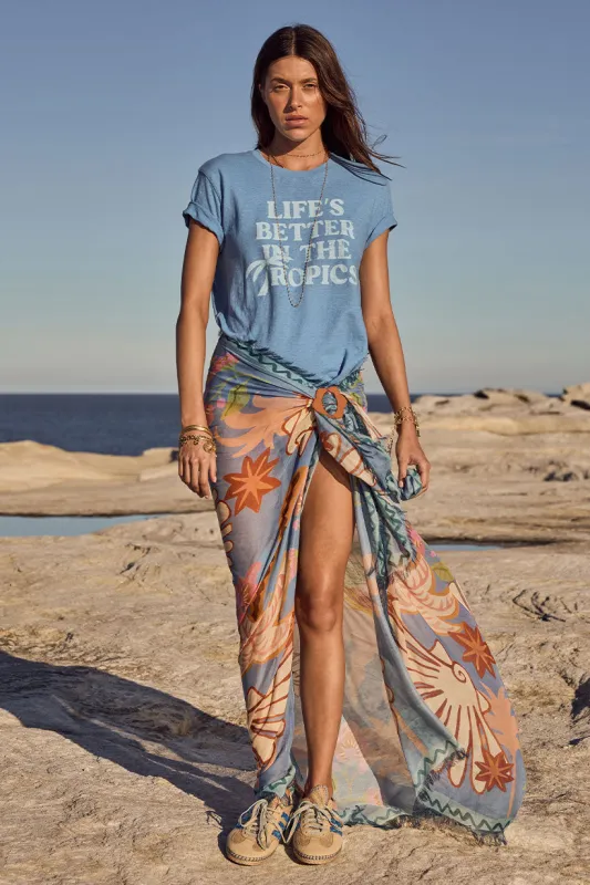 Oceana Travel Scarf Sea Blue sold by Sand Dollar