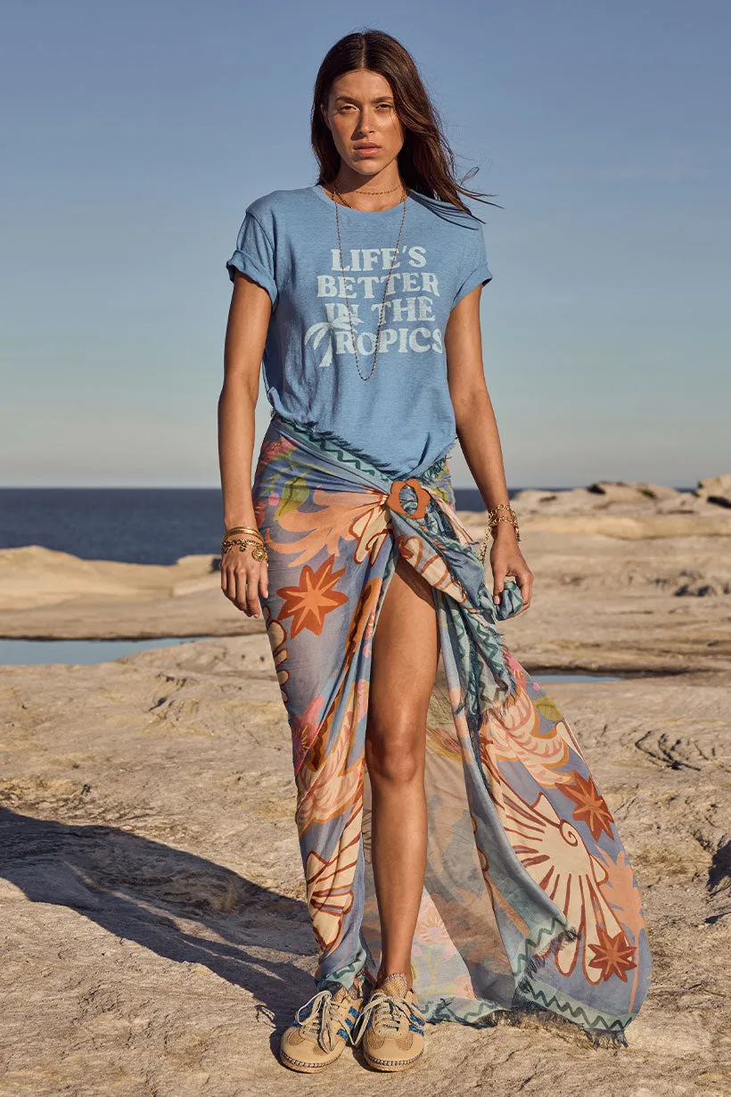 Oceana Travel Scarf Sea Blue sold by Sand Dollar