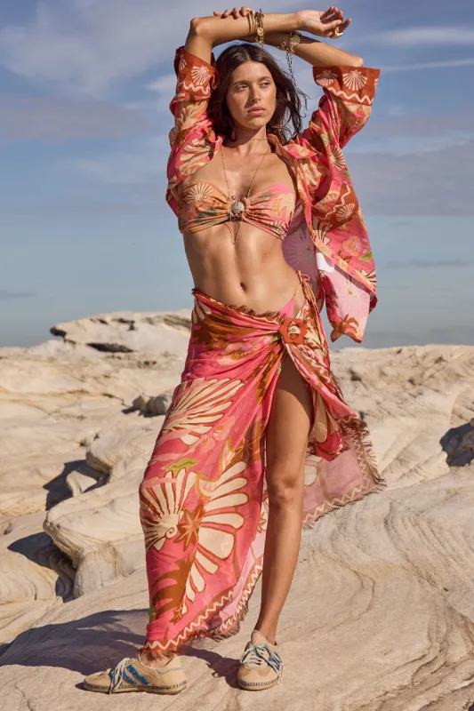 Oceana Travel Scarf Coral sold by Sand Dollar