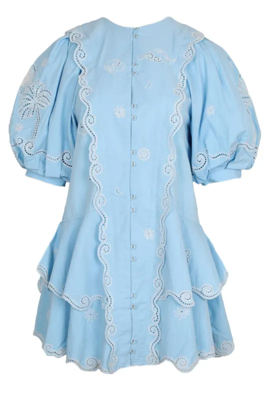 Maizy Embroidered Mini Dress made by Alemais