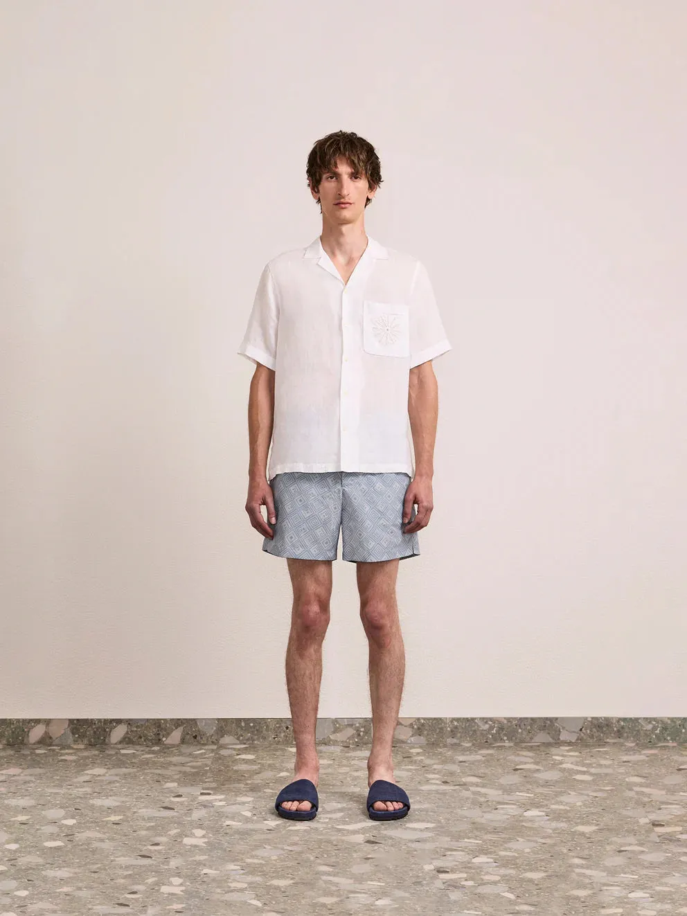 Porto Swim Short Angra Madeira Print Coastal Blue sold by Sand Dollar product image thumbnail 2