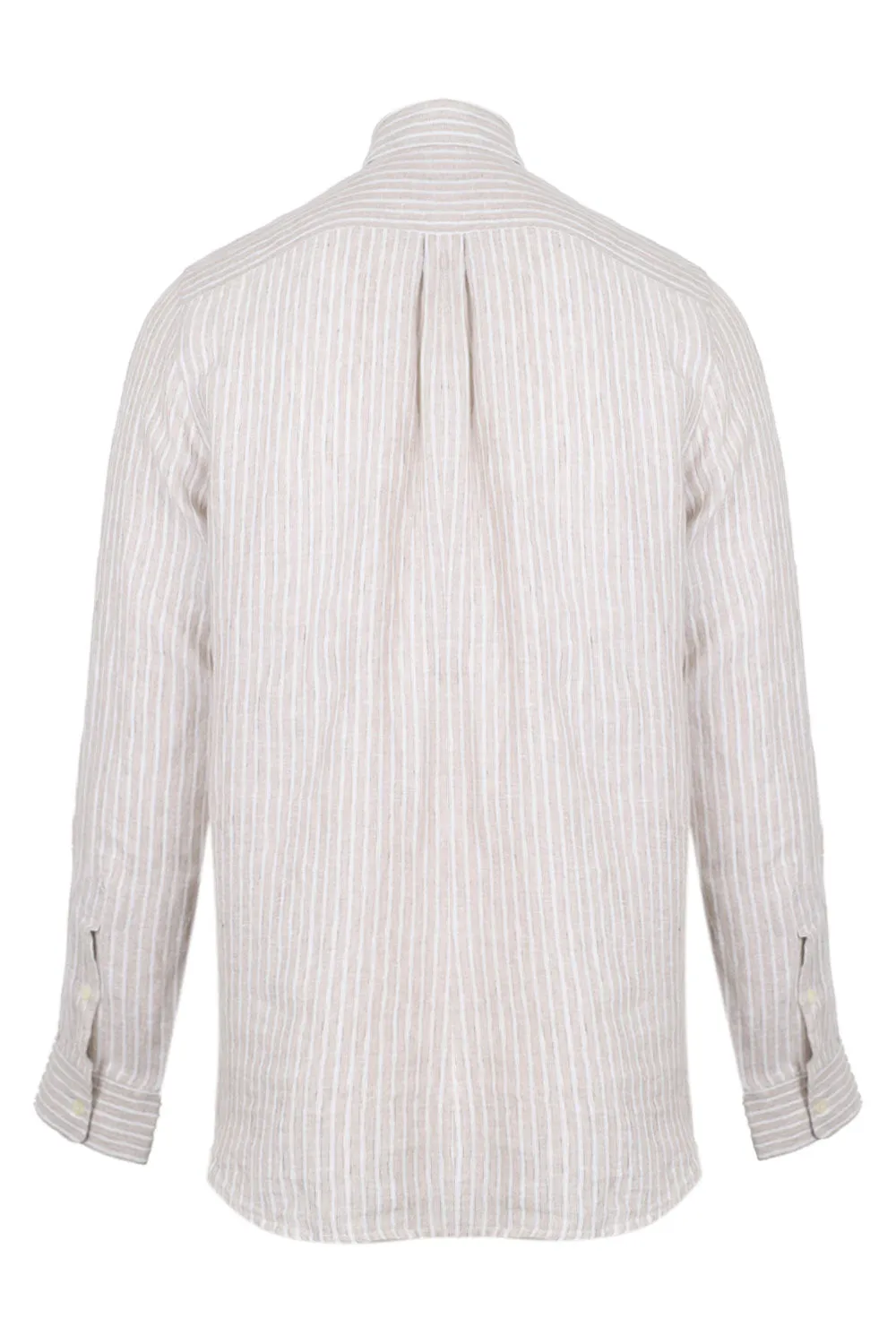 Telles Linen Striped Shirt Long Sleeve Khaki sold by Sand Dollar product image thumbnail 2