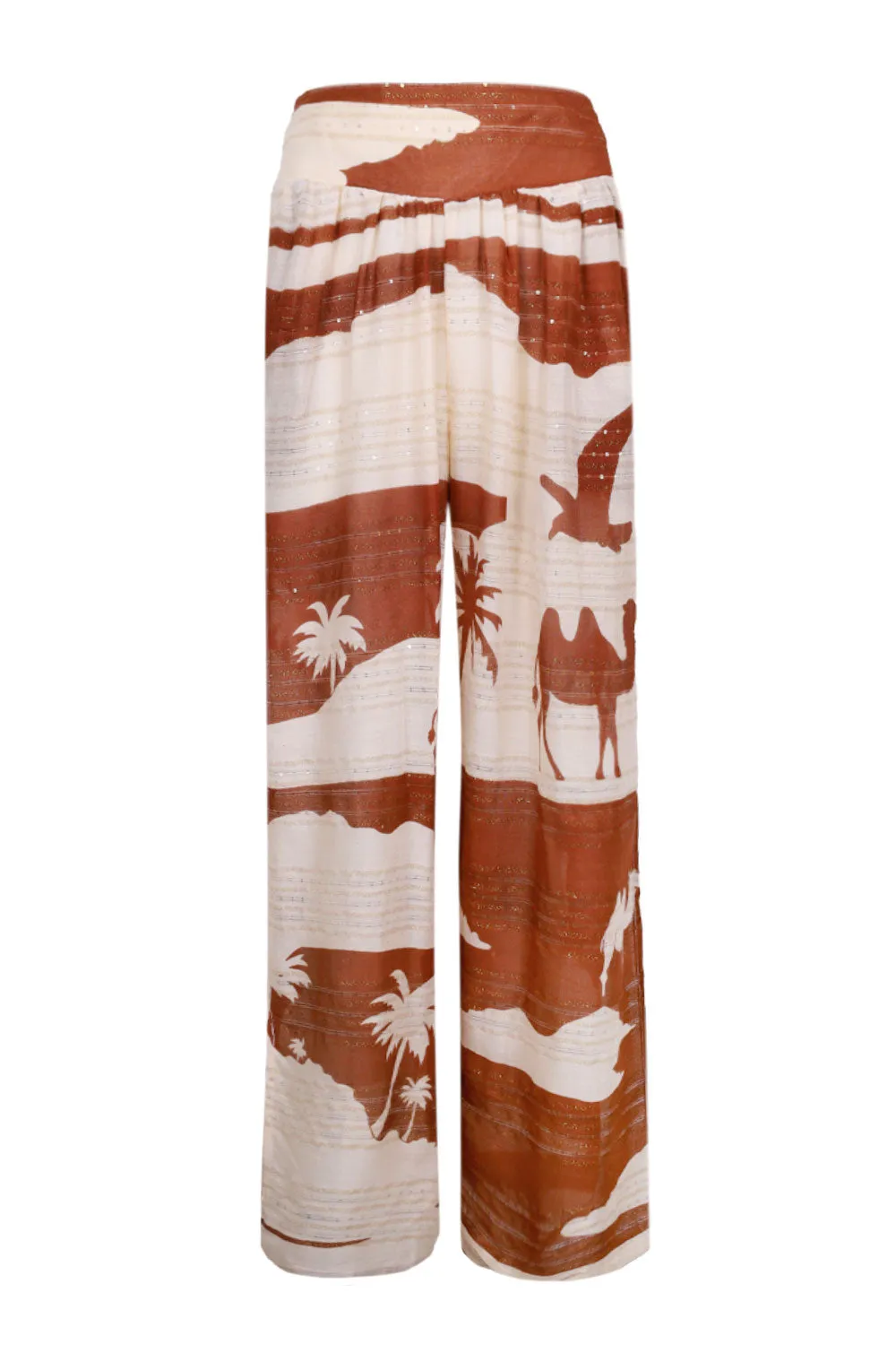 Kha Palm Trees Pant Mocha sold by Sand Dollar