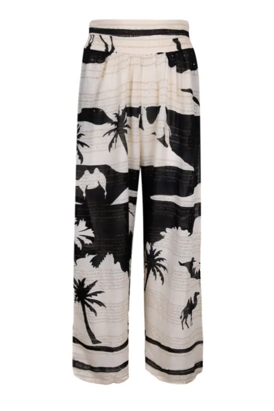 Kha Palm Trees Pant Black sold by Sand Dollar